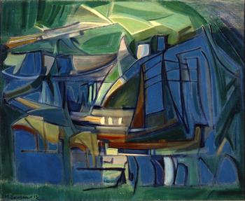 Manierre Dawson, Untitled (Wharf Under Mountain), 1913
