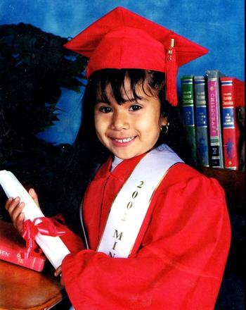 Nancy's kindergarten graduation photo 