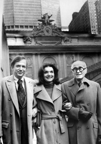 Fred Papert of the Municipal Art Society, Jacqueline Kennedy Onassis, and Philip Johnson joined to save Grand Central.