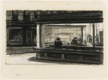 Edward Hopper (1882–1967) Study for Nighthawks, 1941 or 1942.