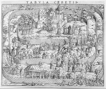Tabula Cebetis. The Path to Virtue Printed Book, Basel 1597.