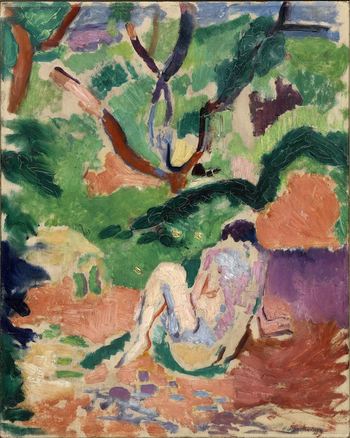 Henri Matisse, "Nude in a Wood (Nu dans la forêt; Nu assis dans le bois)," 1906