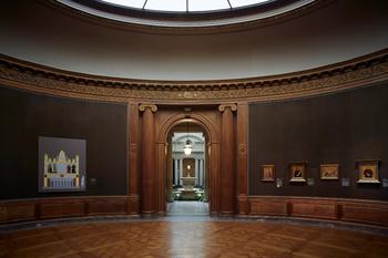 Installation view of "Piero della Francesca in America," at the Frick Collection. Installation view of "Piero della Francesca in America," at the Frick Collection.