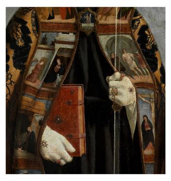 Piero della Francesca (1411/13–1492). Detail of Saint Augustine, 1454–1469 Piero della Francesca (1411/13–1492). Detail of Saint Augustine, 1454–1469