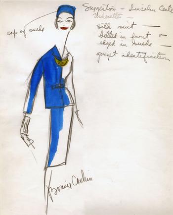 Bonnie Cashin's design for a Lincoln Center tour guide, ca. 1960 