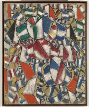 Fernand Léger. Contraste de formes (Contrast of forms). 1913. Oil on canvas, 39 1/2 x 32″ (100.3 x 81.1 cm). 