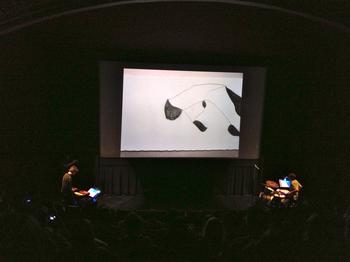 Clara Claus Presents 'Graphic Score' With Bryce Dessner and Friends in the BAM Rose Cinemas on the last day of the 2013 Crossing Brooklyn Ferry festival.