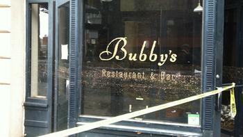 The floodwaters from Hurricane Sandy left their mark on Bubby's, the restaurant in Dumbo