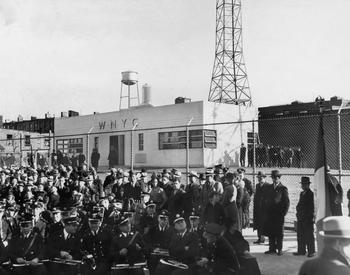 October, 1937 Opening Ceremonies for the WNYC Transmitter in Greenpoint, Brooklyn.
