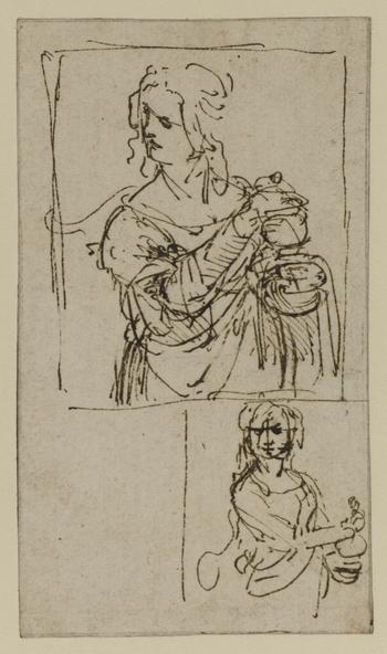 Leonardo da Vinci (1452–1519). Studies for Saint Mary Magdalene, c. 1480–82 Leonardo da Vinci (1452–1519). Studies for Saint Mary Magdalene, c. 1480–82