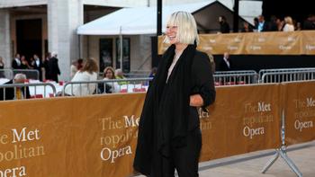 Singer Sia Furler arrives on the red carpet at the Metropolitan Opera's opening night