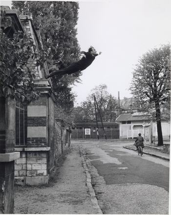 Yves Klein (French, 1928–1962) photographed by Harry Shunk (German, 1924–2006) and János (Jean) Kender (Hungarian, 1937–2009). Leap into the Void