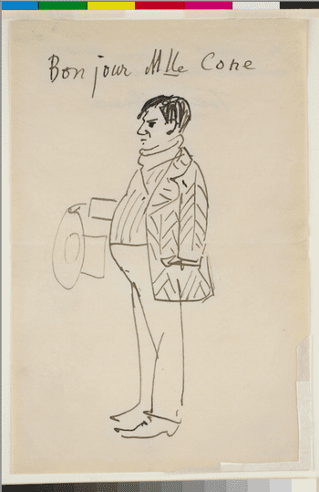 Pablo Picasso, <em>Self-Portrait (Bonjour Mlle Cone)</em>, 1907. Pablo Picasso, <em>Self-Portrait (Bonjour Mlle Cone)</em>, 1907.