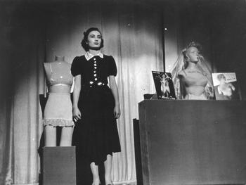 Corsets and Brassiers Workers member Ruth Rubenstein performs "Chain Store Daisy" in the "Pins & Needles" Broadway production.