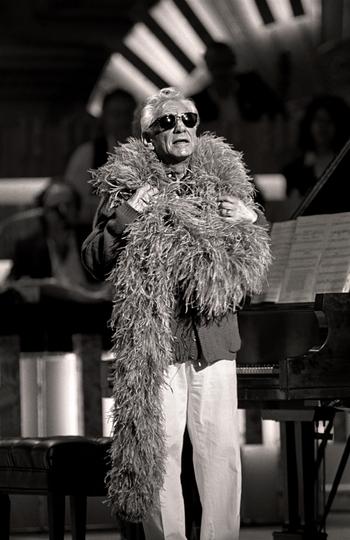 When it came time for Leonard Bernstein to rehearse, he appeared onstage draped in Nell Carter's purple boa and wearing shades, to the surprise and delight of everyone present.