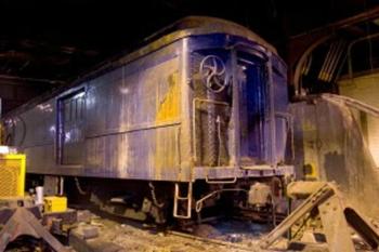 President Franklin Delano Roosevelt's custom-built train car, which sits on a secret track beneath Grand Central Terminal. 