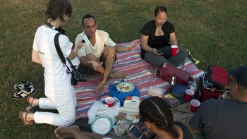 WQXR's Margaret Kelley asks concert-goers, 'What's in your picnic basket?'