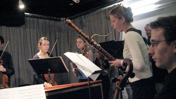 Members of Juilliard415 performing in the WQXR studios