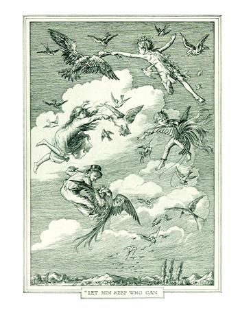 "Let Him Keep Who Can." Illustration from Peter and Wendy by F. D. Bedford (published by Charles Scribner's Sons in 1911) "Let Him Keep Who Can." Illustration from Peter and Wendy by F. D. Bedford (published by Charles Scribner's Sons in 1911)