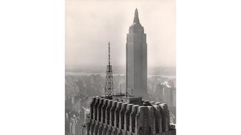 The WQXR-FM antenna on the 54-story Chanin Building at 42nd St. and Lexington Ave. went into operation on Dec. 15, 1941. Previously in Long Island City, it moved to the Empire State Building in 1965.