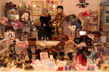 A miniature hat shop.