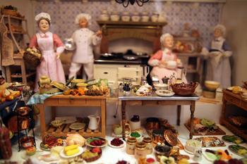 A country kitchen dollhouse.