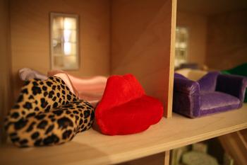 Furniture for a modern dollhouse.