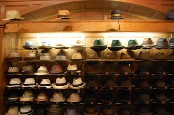Hats line the walls of J.J. Hat Center