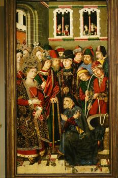 Miguel Jiménez and Martin Bernart (Zaragoza) - "St. Helena Meeting with the Jews" (1485-87, Oil on panel)