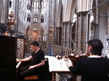 Nadia Sirota and Nico Muhly in Westminster Abbey