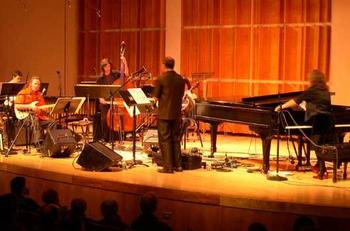 Pianist Vicky Chow performs with the Bang on a Can All Stars in Merkin Hall in 2005