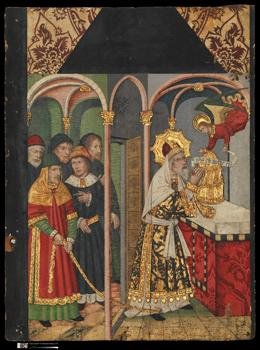 Domingo Ram (Aragon) - "Retablo of St. John the Baptist, Annunciation to Zacharias" (Late 15th century, Tempera on wood, gold ground)