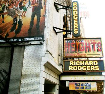 The Richard Rodgers Theatre on 46th Street. Rodgers worked with Oscar Hammerstein to write <em>The Sound of Music</em> and <em>South Pacific</em>.