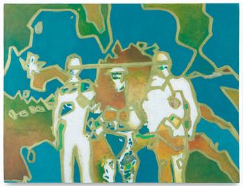 Pierce's acrilyc work based on the photo Wilkens sent him.
