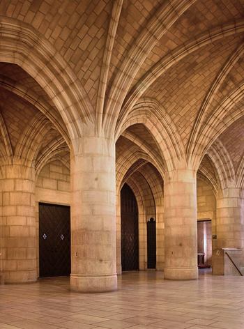 Entrance vaults at the Riverside Church in Manhattan by the Guastavino Company. Entrance vaults at the Riverside Church in Manhattan by the Guastavino Company.