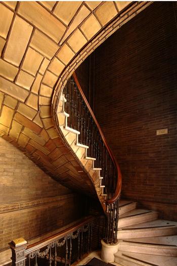 Vaulted stair at St. Paul's Chapel, Columbia University. Vaulted stair at St. Paul's Chapel, Columbia University.