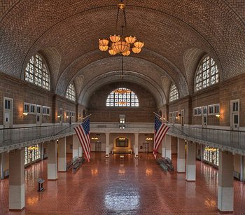 Ellis Island Registry Room. Ellis Island Registry Room.