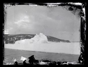 One of the newly-discovered photographs found in Scott’s 1911 Terra Nova hut by conservators. The photo was taken from the deck of the Aurora looking South to Hut Point Peninsula