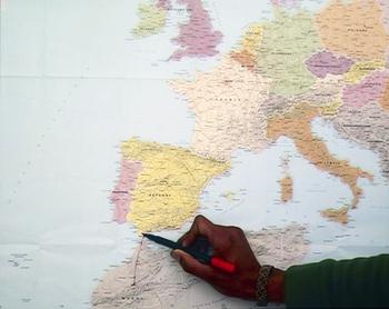 Bouchra Khalili, <em>Mapping Journey #7</em>, from “The  Mapping Journey Project,” 2008–11 (still). 