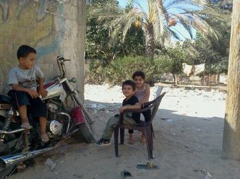 Kids in the Khan Younis Refugee Camp.