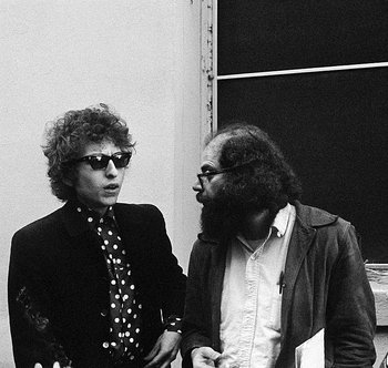 Bob Dylan and Allen Ginsberg.