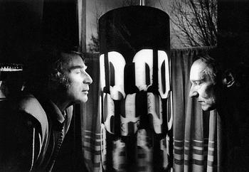 William Burroughs and Brion Gysin with the Dream Machine