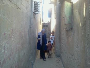 Behind Ghada Ageel's home.