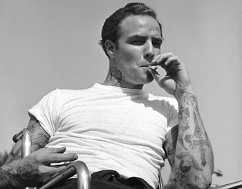 Marlon Brando Tattoos Added A Fun #marlonbrando Portrait To