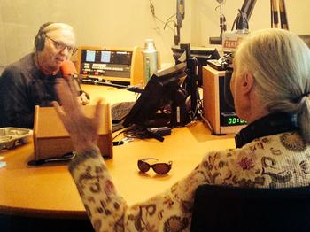 Takeaway Host John Hockenberry in awe as he interviews Dr. Jane Goodall.