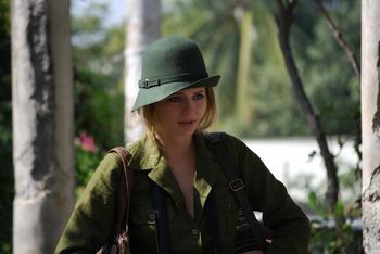 Mischa Barton shooting the film "Bhopal: A Prayer for Rain."