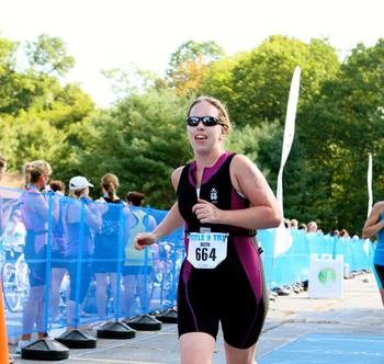 Ruth Delaney at the Hopkinton Triathlon.