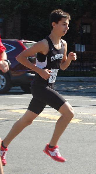 Nathan Greenberg mid stride.