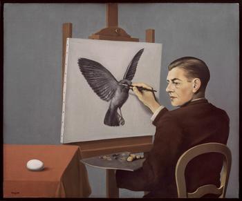 René Magritte (Belgium, 1898-1967). La clairvoyance (Clairvoyance). 1936.