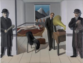 René Magritte (Belgian, 1898–1967). L’assassin menacé (The Menaced Assassin). 1927.